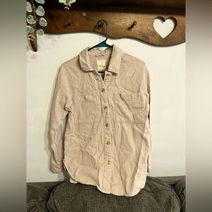 Women's Tan Button-Up Jacket